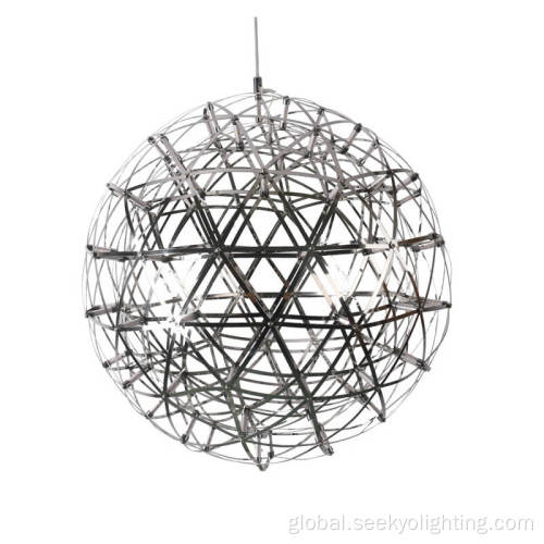 Nordic Ceiling Lights Chrome Firework LED Chandelier Spark Ball Pendant Lamp Manufactory